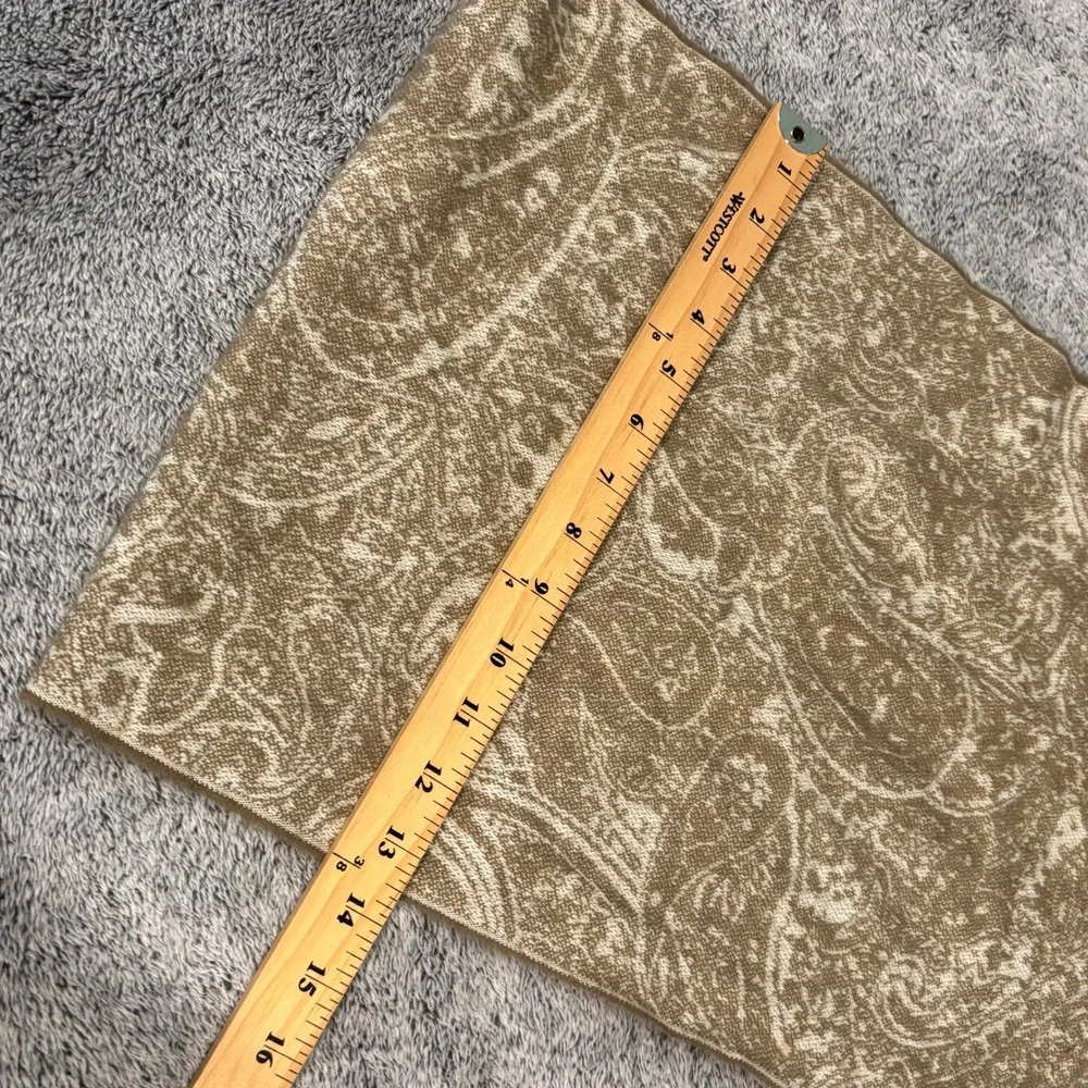 Lands End Paisley‎ Scarf Wrap Fringed Classic Preppy Cozy Old Money Boho 20957